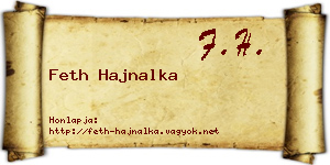Feth Hajnalka névjegykártya